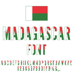 Madagascar Flag Font