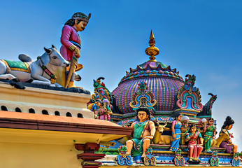 Sri Mariamman Hindu Tempel, Detailansicht, Singapur