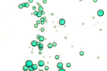 Aqua colored bbubbles