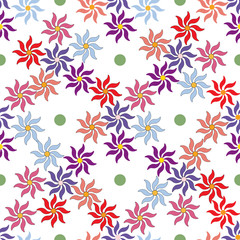 Fototapeta na wymiar Flower seamless pattern 4
