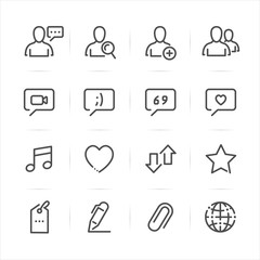 Social Media icons with White Background 