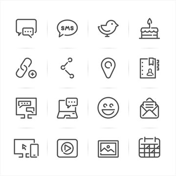 Social Media icons with White Background 