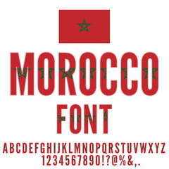 Morocco Flag Font