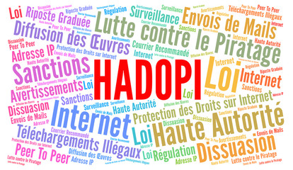 Fototapeta premium Loi Hadopi nuage de mots