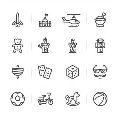 Toy icons with White Background