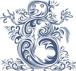 Snowman. Abstraction. Vector