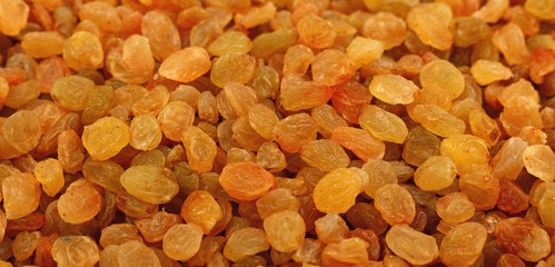 White grape small raisin close up high angle