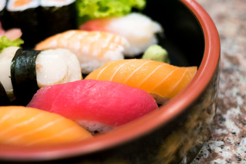 Closeup Sushi set 