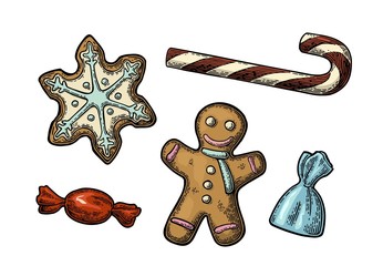 Fototapeta na wymiar Gingerbread man and star