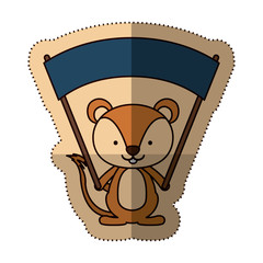 Squirrel cartoon icon. Animal cute adorable creature and friendly theme. Isolated design. Vector illustration