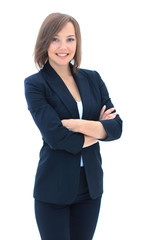 Obraz premium Portrait of businesswoman isolated on white background
