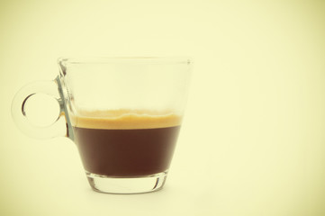 Espresso coffee  with copy space