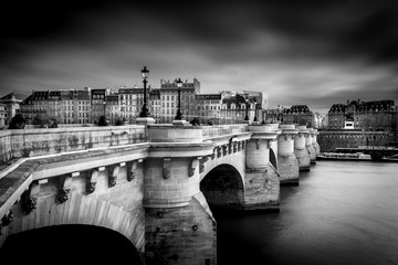 Pont Neuf in Parijs in Z/W ...