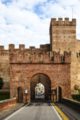 Fort Gate of walled city Cittadella - obrazy, fototapety, plakaty