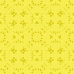 Fototapeta premium Yellow Ornamental Seamless Line Pattern. Endless Texture. Oriental Geometric Ornament