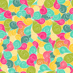 Vector abstract hand-drawn waves texture