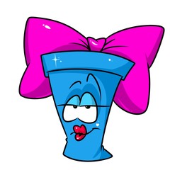 gift woman smile cartoon illustration isolated image character

