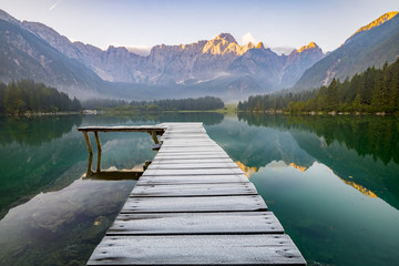 alpine lake in the Julian Alps