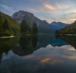 alpine lake in the Julian Alps