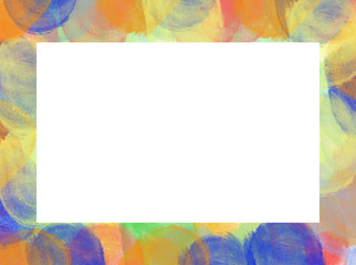 Watercolor Frame. Watercolor  frame background, isolated on white.