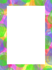 Watercolor Frame. Watercolor  frame background, isolated on white.