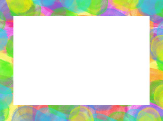 Watercolor Frame. Watercolor  frame background, isolated on white.