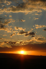 Dramatic Sunset on the Horizon in Arizona