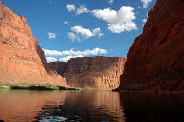 Fototapeta na wymiar Floating Down the Colorado River Through the Canyon in Page Arizona