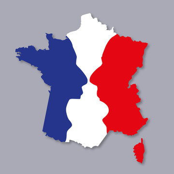 Carte de France - Opposition - Parti