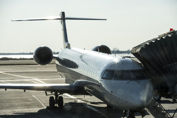 Obraz premium private jet at the aerodrome 