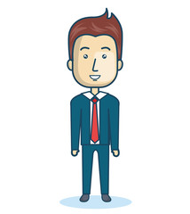 businessman character flat icon vector illustration design