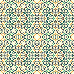 Ethnic floral seamless pattern