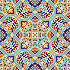 Ethnic floral seamless pattern