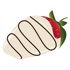 White chocolate covered strawberry