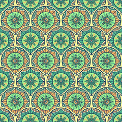 Ethnic floral seamless pattern