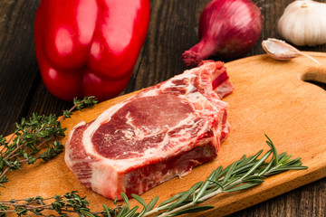 meat, vegetables and spices
