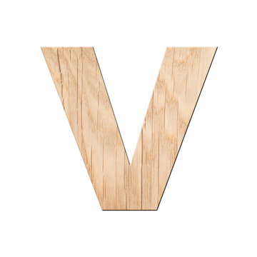 decorative wooden Alphabet, capital letter V