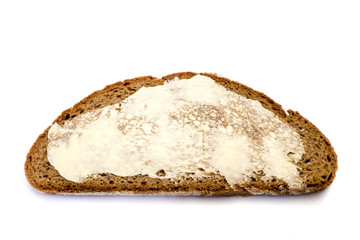 Butterbrot auf weißen Hintergrund