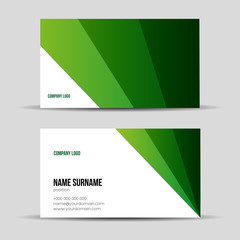 Modern green business card template