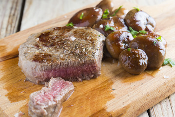 Mushrooms beef