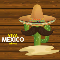 viva mexico poster icon vector illustration design