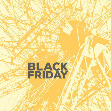 Black friday poster template. Vector.