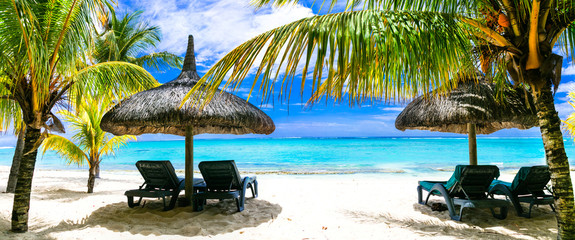 relaxing  tropical holidays. Luxury vacation in Mauritius island
