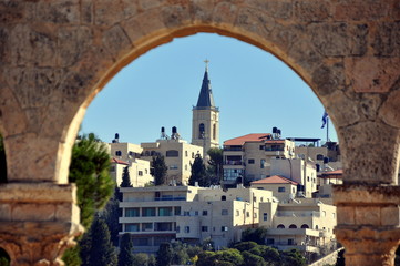 Jerusalem - Blick in die Altstadt von Jerusalem mit Turm des Lateinischen Patriarchats