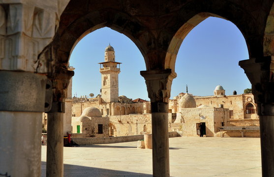 El-Asbat-Minarett im Westen des Tempelbergs von Jerusalem