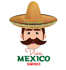 viva mexico poster icon vector illustration design