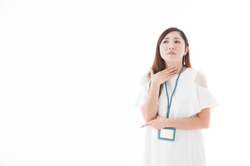 OLポートレート・ミドル女性白バック