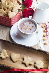 Chocolate with cookies for special day