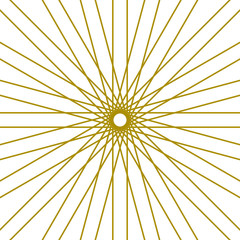 Obraz premium Rays radiating from a center. Linear drawing of rays of the sun. Design elements for your projects.