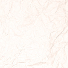 Fototapeta premium Recycled crumpled light brown paper texture or paper background for design with copy space for text or image.